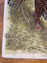 Load image into Gallery viewer, Hermes Cashmere/Silk GM Shawl “Panthers Paradis” by Robert Dallet 140.