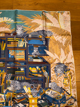 Load image into Gallery viewer, Hermes Silk Twill Double Sided Scarf Les 12 Leopards by Jin Kwon