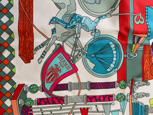 Hermes Silk Scarf “Les Trophees” by Pierre-Marie. Special edition forl'AS Monaco FC.