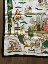 Load image into Gallery viewer, Hermes Silk jacquard Scarf “La Comédie Italienne” by Philippe Ledoux.