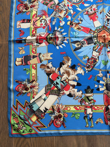 Hermes Silk Scarf Kachinas by Kermit Oliver