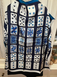 Hermes Silk Twill Scarf “Jeu de Cartes” by  Adolphe Jean-Marie Mouron.