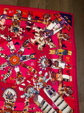 Load image into Gallery viewer, Hermes Cashmere/Silk Shawl “Kachinas” by Kermit Oliver 140