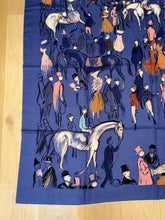 Load image into Gallery viewer, Hermes Cashmere/Silk GM Shawl “Paddock” by Jean-Louis Clerc 140.