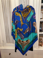 Load image into Gallery viewer, Hermes Cashmere/Silk GM Shawl « Etriers » by Francoise de la Perriere 140.