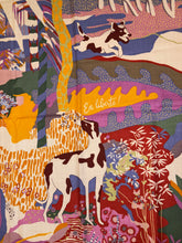 Load image into Gallery viewer, Hermes Cashmere and Silk GM Shawl «En Liberte !» by Carine Brancowitz 140.