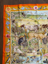 Load image into Gallery viewer, Hermes Silk Twill Scarf “La vie sauvage du Texas” by Kermit Oliver.