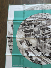 Load image into Gallery viewer, Hermes Silk Twill Scarf “Regarde Paris” by Bali Barret.