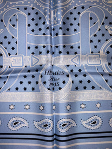 Hermes Silk GM Shawl “Eperon d’Or Bandana” by Henri d’Origny 140.