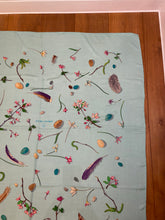 Load image into Gallery viewer, Hermes Cashmere and Silk GM Shawl “Fleurs et Plumes” by Leigh P. Cook 140.