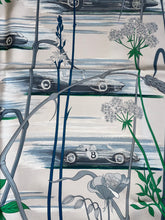 Load image into Gallery viewer, Hermes Silk Twill Scarf “Les Bolides” by Rena Dumas.