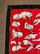 Load image into Gallery viewer, Hermes Silk Twill Scarf «Les Levriers» by Xavier de Poret.