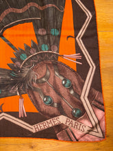Load image into Gallery viewer, Hermes Cashmere/Silk GM Shawl “Cosmogonie apache” by Antoine Tzapoff 140.