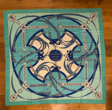 Load image into Gallery viewer, Hermes Cashmere/Silk Shawl “La Promenade du Matin” by Henri d'Origny 140