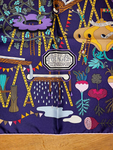 Hermes Silk Scarf « Le Potager Extraordinaire » by Pierre-Marie Agin.