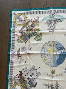 Hermes Silk Scarf «Le tour du monde en 80 jours» by Philippe Ledoux.