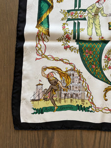 Hermes Silk jacquard Scarf “La Comédie Italienne” by Philippe Ledoux.