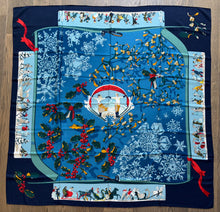 Load image into Gallery viewer, Hermes Cashmere and Silk GM Shawl “Neige d’Antan” by Cathy Latham 140.