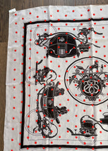 Load image into Gallery viewer, Hermes Beaded Silk Mousseline Scarf Ex Libris Au Pois Couture