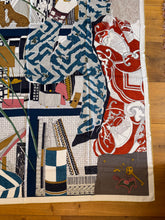 Load image into Gallery viewer, Hermes Cashmere and Silk GM Shawl «Rendez-Vous Chez Hermès» by Carine Brancowitz 140.