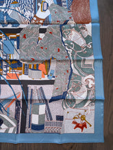 Load image into Gallery viewer, Hermes Vintage Silk Scarf «Rendez-Vous Chez Hermès» by Carine Brancowitz