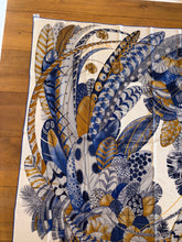 Load image into Gallery viewer, Hermes Cashmere and Silk GM Shawl « Plumes en Fete » by Aline Honoré 140