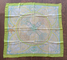 Load image into Gallery viewer, Hermes Silk Mousseline Scarf “Parures Oceanus” by Laurence Bourthoumieux.