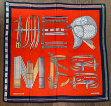 Load image into Gallery viewer, Hermes Cashmere/Silk Shawl “Lettres Equestres” 140