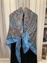 Load image into Gallery viewer, Cashmere/Silk HERMES shawl “Les Jardins D'Armenie” by Karen Petrossian 140.
