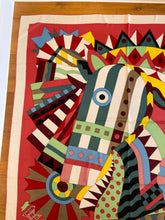 Load image into Gallery viewer, Hermes Cashmere/Silk GM Shawl “Cheval de Fete” by Jan Bajtlik 140.