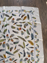Load image into Gallery viewer, Hermes Silk Mousseline GM Shawl “Plumes” by Henri de Linares