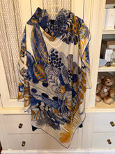 Load image into Gallery viewer, Hermes Cashmere and Silk GM Shawl « Plumes en Fete » by Aline Honoré 140