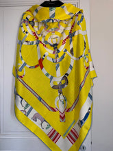 Load image into Gallery viewer, Hermes Cashmere/Silk Shawl “Eperon d’Or et Tenues de Jour” by  Henri d'Origny and Jacques Eudel 140