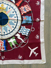 Load image into Gallery viewer, Special Edition Hermes Silk Scarf «Rose Compas for Air Algérie» by Eudel Jaques.
