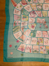 Load image into Gallery viewer, Hermes Silk Mousseline Scarf “Le Jeu des Petits Bonheurs” by Sophie de Seynes.