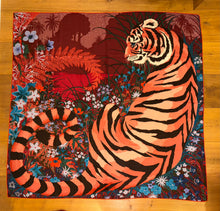 Load image into Gallery viewer, Hermes Cashmere/Silk Shawl “Tyger Tyger” by Alice Shirley 140
