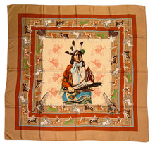 Load image into Gallery viewer, Hermes Cashmere and Silk Scarf “La Pani Shar Pawnee” by Kermit Oliver 140.