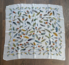 Load image into Gallery viewer, Hermes Silk Mousseline GM Shawl “Plumes” by Henri de Linares
