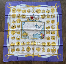 Load image into Gallery viewer, Hermes Silk Scarf «Arms of United States» by Hugo Grygkar.