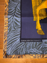 Load image into Gallery viewer, Hermes 100% Silk Twill Scarf “Cavalier en Formes” by Gianpaolo Pagni.