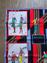 Load image into Gallery viewer, Hermes Vintage Silk Scarf “Aux Sports d'Hiver”.