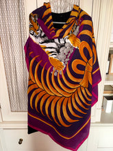 Load image into Gallery viewer, Hermes Cashmere/Silk GM Shawl “Tigre Royal” 140.