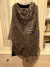Load image into Gallery viewer, Exceptional beaded Hermès silk chiffon shawl “Le Pegase Lumiere” 140