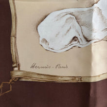 Load image into Gallery viewer, Hermes Silk Twill Scarf «Les Levriers» by Xavier de Poret.