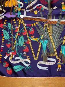 Hermes Silk Scarf « Le Potager Extraordinaire » by Pierre-Marie Agin.