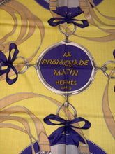 Load image into Gallery viewer, Hermes Cashmere/Silk Shawl “La Promenade du Matin” by Henri d'Origny 140