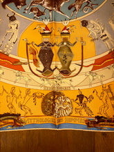 Load image into Gallery viewer, Hermes Silk Twill Scarf “Les Mythologies des Hommes Rouges” by Kermit Oliver.