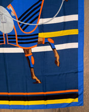 Load image into Gallery viewer, Hermes Cashmere/Silk Shawl “Cheval À La Couverture” by Jacques Eudel 140