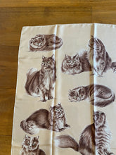 Load image into Gallery viewer, Hermes Silk Twill Scarf «Persian Cats» by Xavier de Poret.