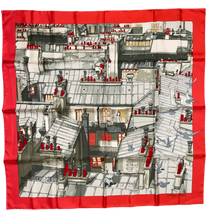 Load image into Gallery viewer, Hermes Silk Twill Scarf “Les toits de Paris” by Dimitri Rybaltchenko.